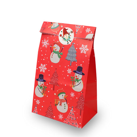 Papiertüte 210x80x15mm Weihnachtsmuster 4St.
