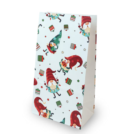 Papiertüte 210x80x15mm Weihnachtsmuster 4St.