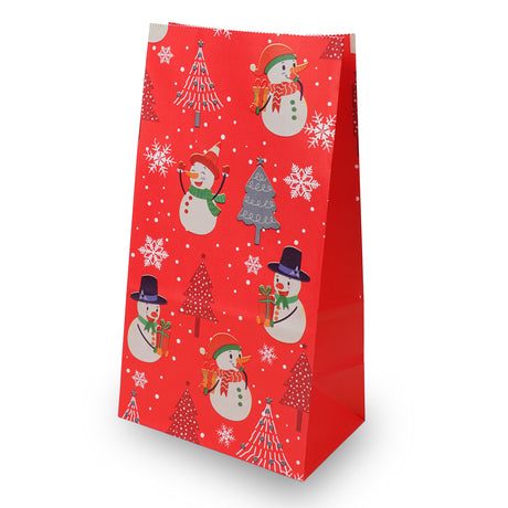 Papiertüte 210x80x15mm Weihnachtsmuster 4St.