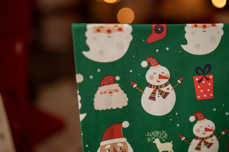 Papiertüte 210x80x15mm Weihnachtsmuster 4St.