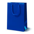 Laminierte Tasche mit Kordelgriff 240 × 90 × 320 mm dunkelblau