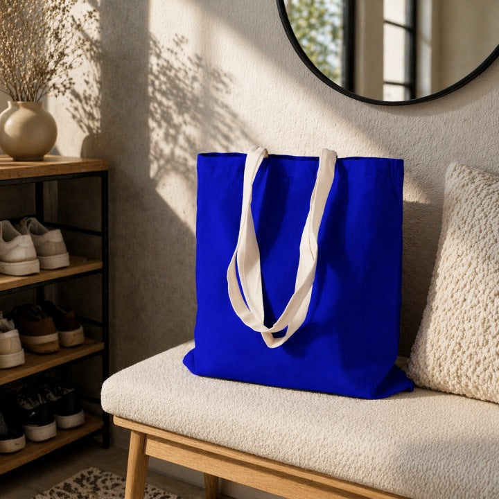 Baumwolltasche 380x420mm Kornblumenblau