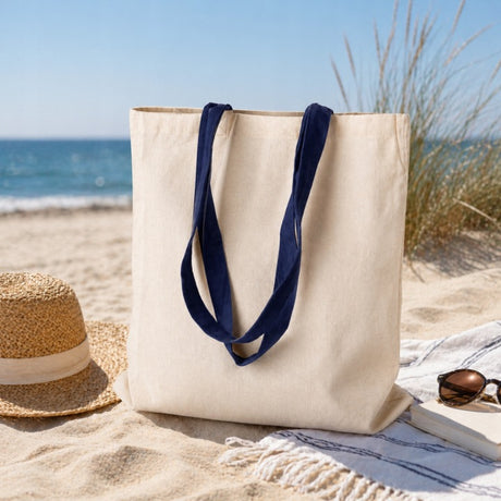 BAUMWOLLTASCHE 38x42 cm ECRU 265g – UNIVERSELLE & ÖKOLOGISCHE EINKAUFSTASCHE