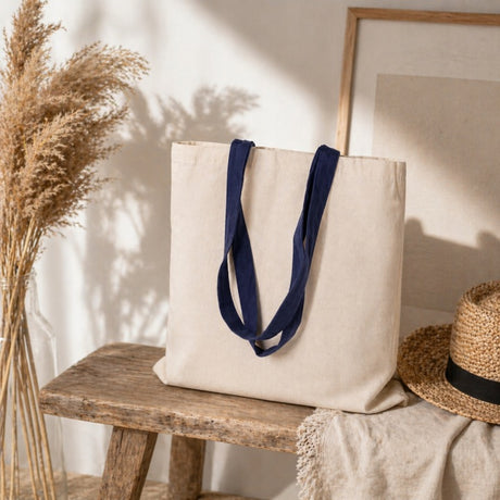 BAUMWOLLTASCHE 38x42 cm ECRU 265g – UNIVERSELLE & ÖKOLOGISCHE EINKAUFSTASCHE