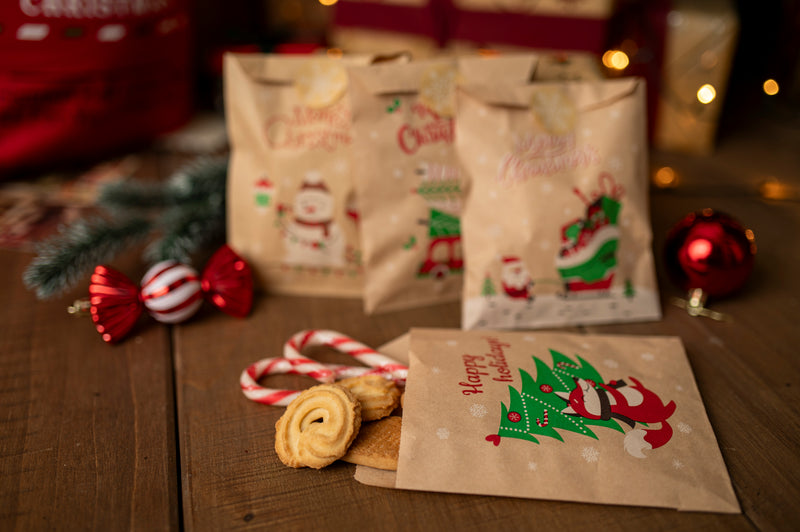 Papier-Adventskalender 130x180mm Kraft mit Aufklebern