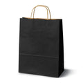 Papiertas met gedraaid handvat 240x100x320mm zwart
