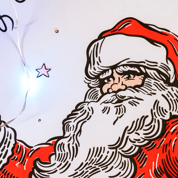 Weihnachtspapiertüte 400x180x390 mm Weihnachtsmann und Elf