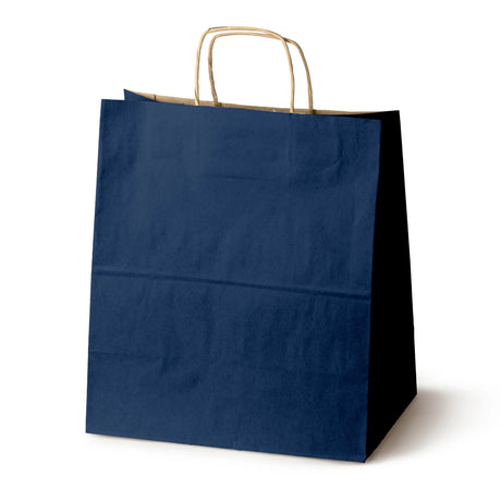 Papiertüte mit gedrehtem Griff 300x170x340mm Marineblau