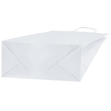 Papiertüte mit gedrehtem Tragegriff, 300 × 170 × 425 mm – Weiß