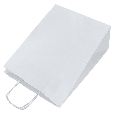 Papiertüte mit gedrehtem Tragegriff, 300 × 170 × 425 mm – Weiß