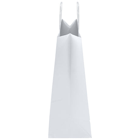 Papiertüte mit gedrehtem Tragegriff, 300 × 170 × 425 mm – Weiß