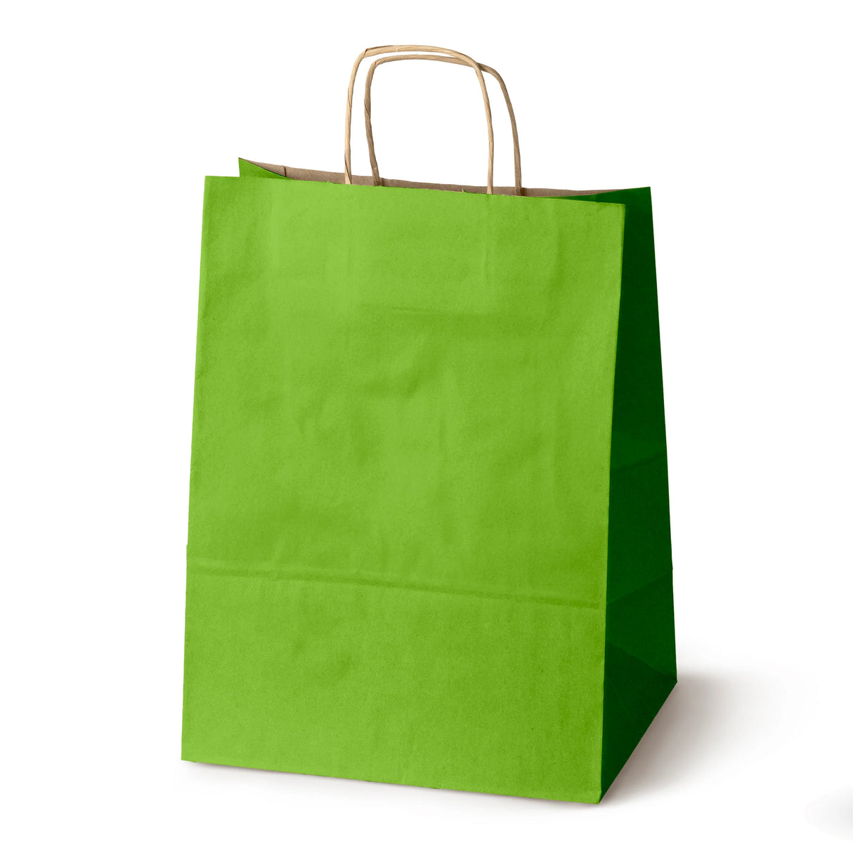 Zakje 305x170x425mm met gedraaid papierhandgreep - lichtgroen - licht groen