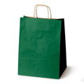 Papiertas met gedraaide handvat 300x170x425mm donkergroen