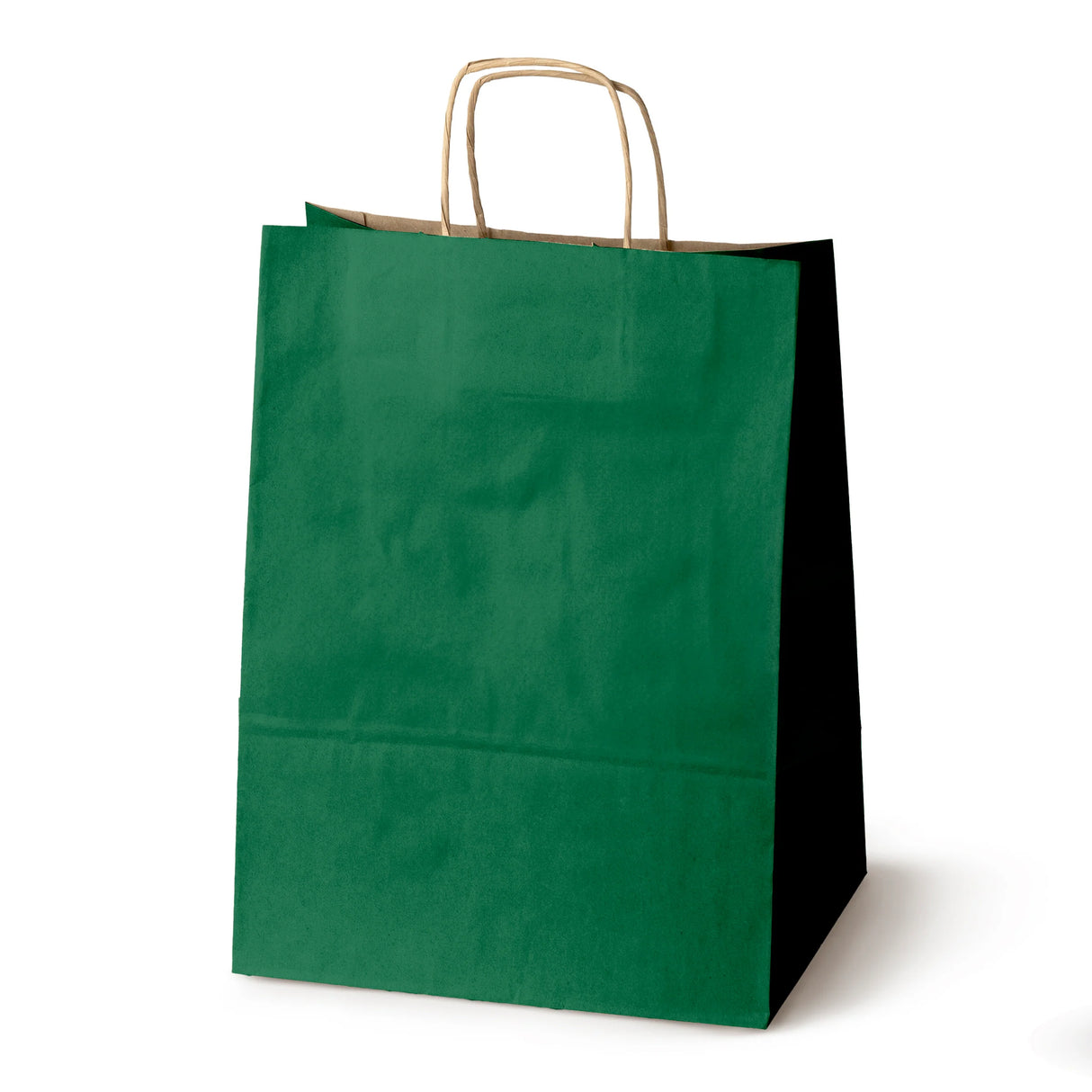Sac en papier avec poignée torsadée 305x170x425mm vert foncé 