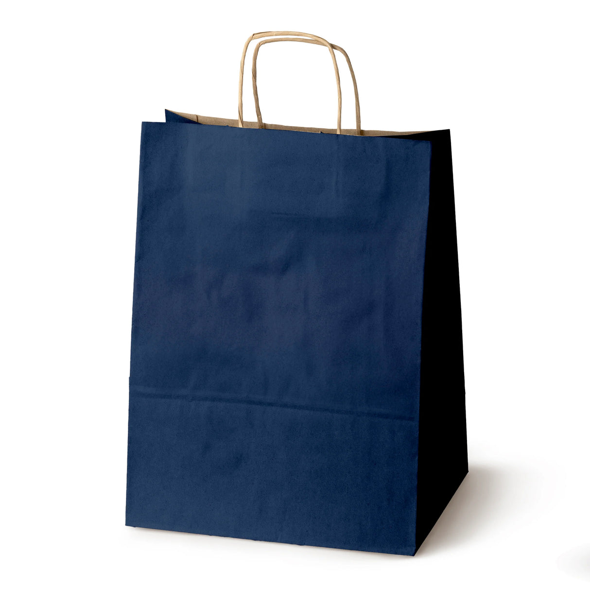 Sac en papier avec poignée torsadée 305x170x425mm bleu marine 