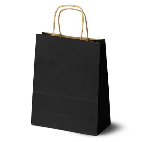 Papiertüte mit gedrehtem Griff 300x170x425mm Schwarz