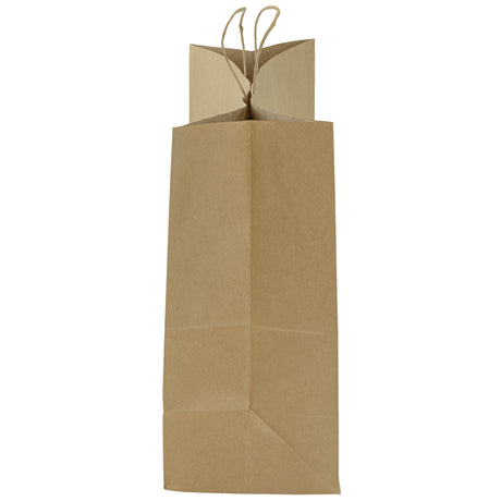 Papiertüte mit gedrehtem Griff 500x180x390mm Braun