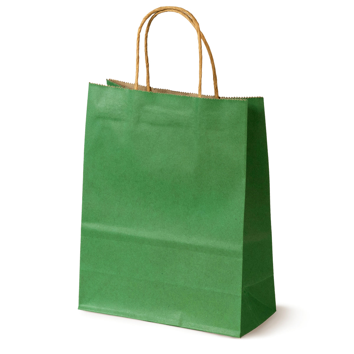 Papiertragetasche mit Kordelgriff 18+8x22,5 cm, 100 g/m², mintgrün Braun
