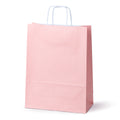 Papiertas met gedraaide handvat 240x100x320 poederroze