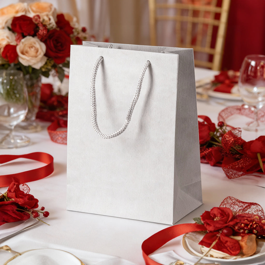 Papiertüte ECO Prestige 170x70x250mm Weiß