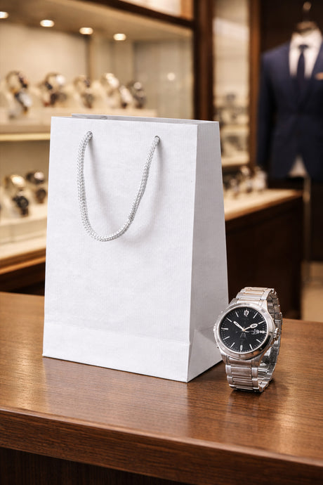 Papiertüte ECO Prestige 170x70x250mm Weiß