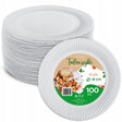 Weiße Papierplatten 18 cm 100 PCs.