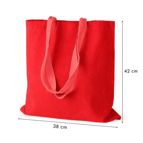 Baumwolltasche 380x420mm Rot Henkellänge: 70cm