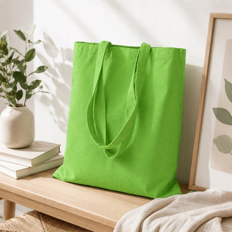 Baumwolltasche 380x420mm Grün Henkellänge: 70cm OUTLET