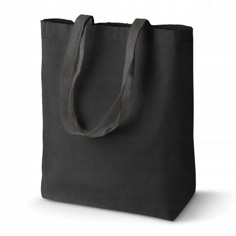 Baumwolltasche 380x80x420mm Schwarz, Henkellänge: 70cm