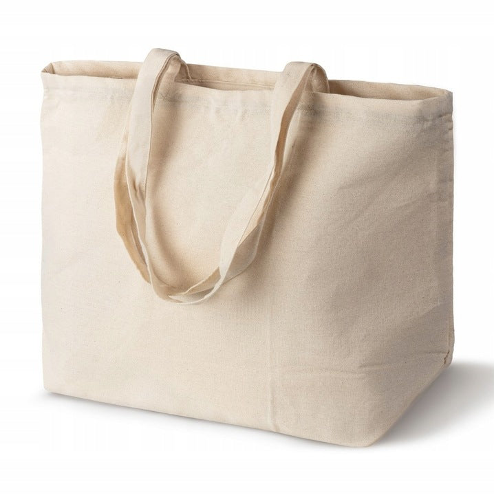 Baumwolltasche 51 x 15 x 38 cm, Henkel 70 cm, 220 g/m², natur