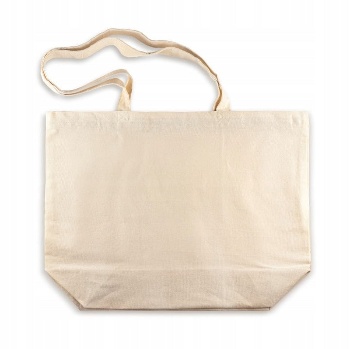 Baumwolltasche 51 x 15 x 38 cm, Henkel 70 cm, 220 g/m², natur