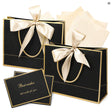 Laminierte Geschenktüte mit Schleife, schwarz, 2 Stück