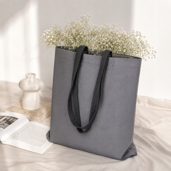 Stofftasche aus Jeans 380x420 mm Grau Henkel: 70 cm