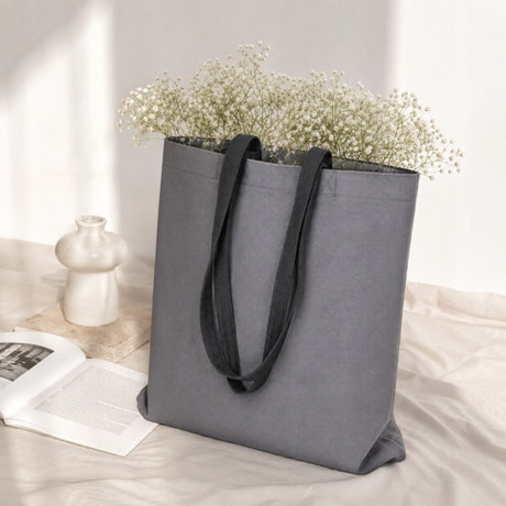 Stofftasche aus Jeans 380x420 mm Grau Henkel: 70 cm