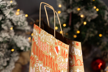 Weihnachtspapiertüte 240x100x320mm Frohe Weihnachten