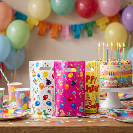 Plastiktüten 160 x 250 mm Happy Birthday 30 Stück