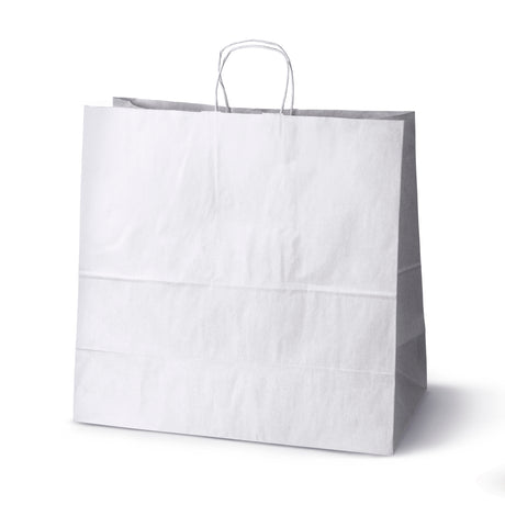 Papiertüte mit gedrehtem Griff 450x170x480mm Weiß