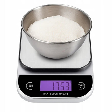 Digitale LCD Küchenwaage Silber