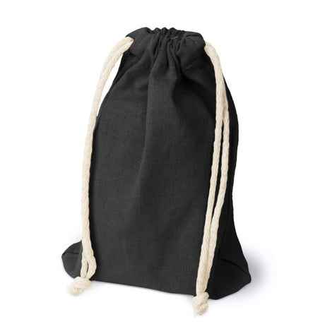 Baumwollbeutel mit Kordelzug 30 x 45 cm, 220 g/m², schwarz 145g m2 Import