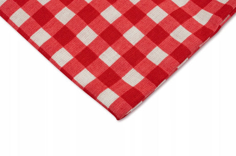 Baumwollsack Weiß Rot kariert 15x20cm 145g