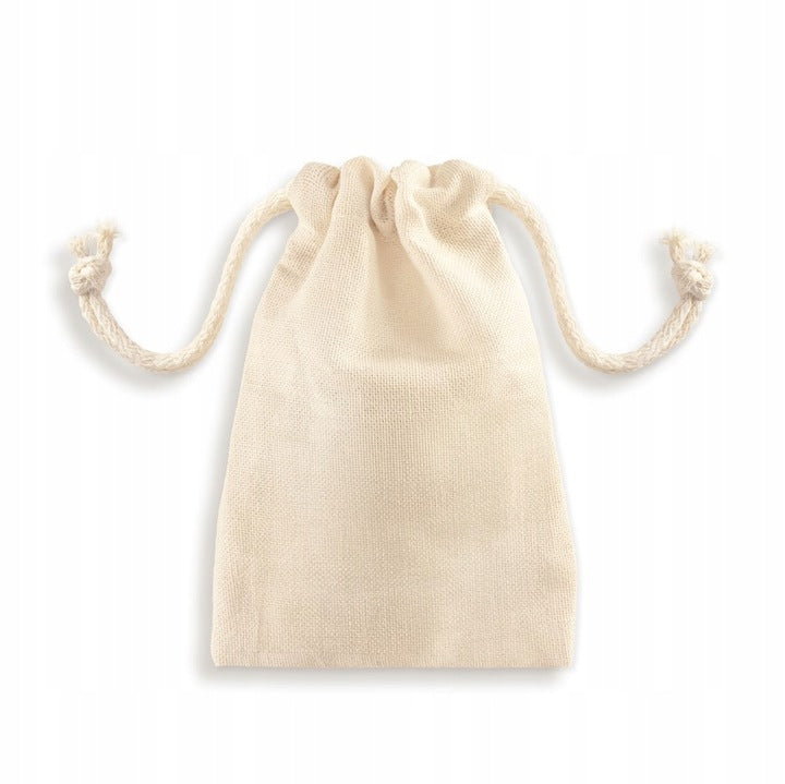 Baumwollbeutel mit Kordelzug 16 x 28 cm, 145 g/m², natur – Bild 2