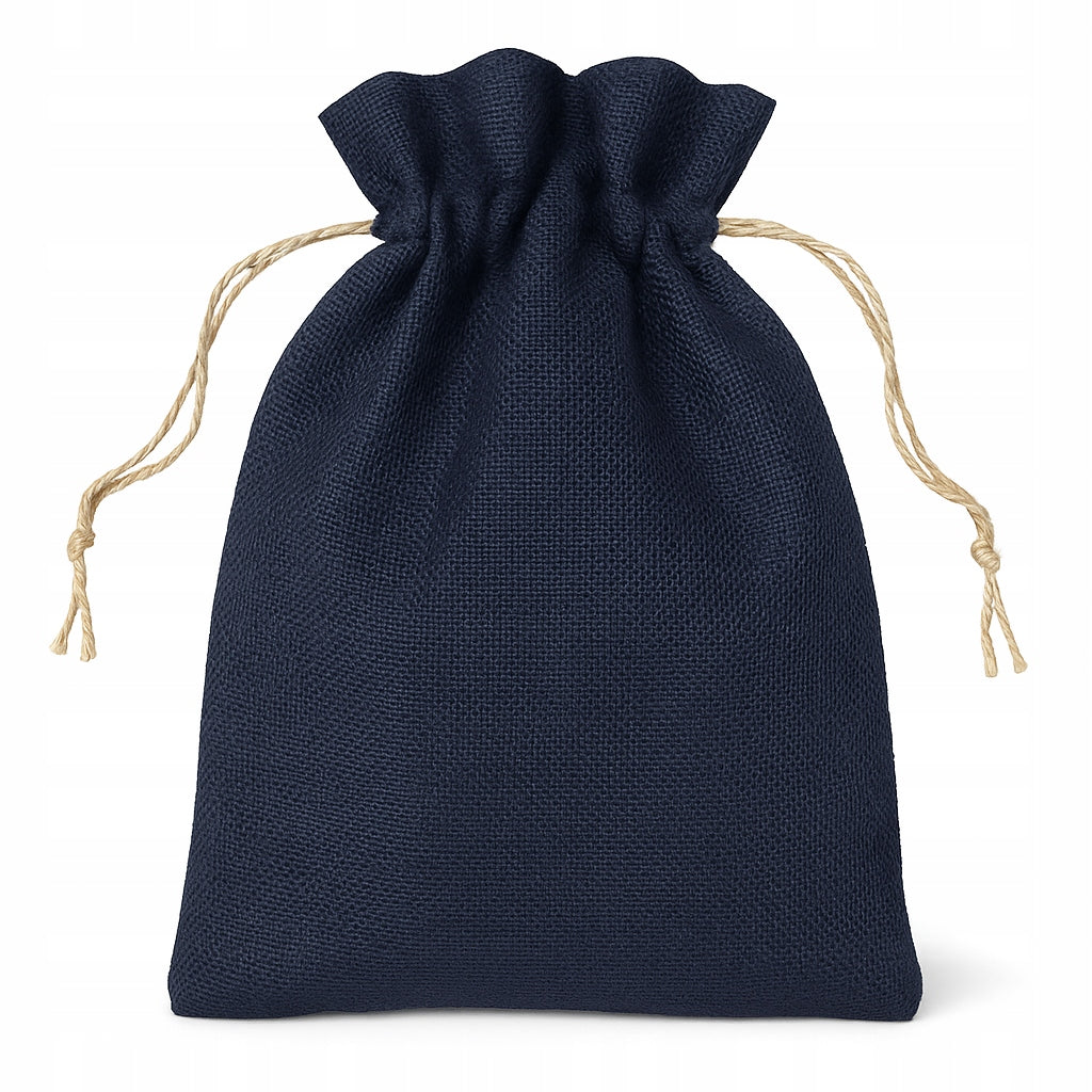 jutebeutel aufbewahren Jutebeutel 17x20 cm Marineblau Elegante Verpackung für Geschenke Schmu – AllBags