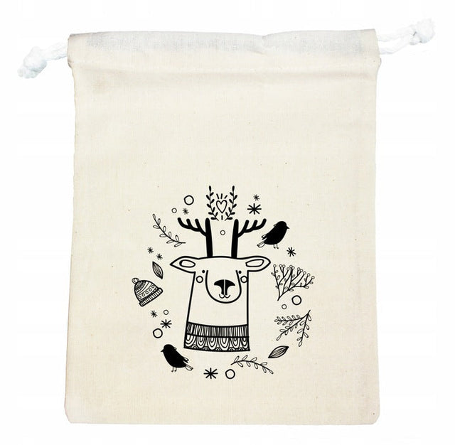 Weihnachtstüte aus Baumwolle, 100 x 150 mm