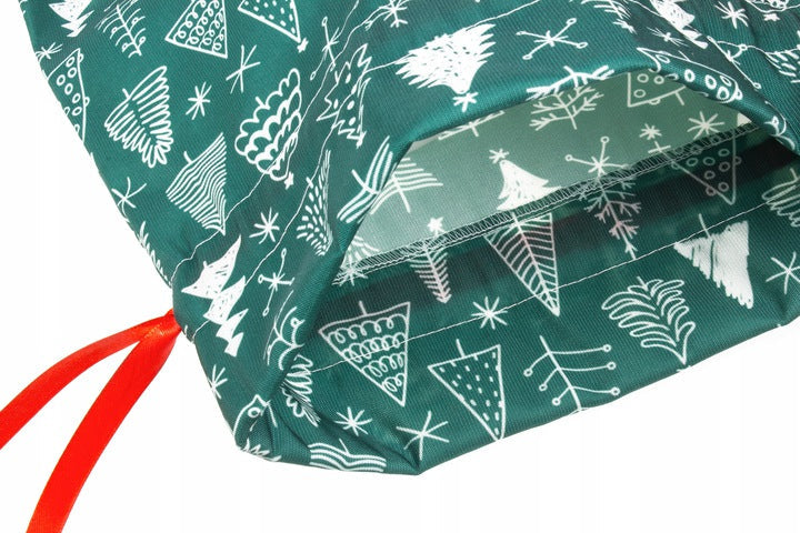 Polyestertasche 200x250 mm Grün mit Weihnachtsbaummotiv