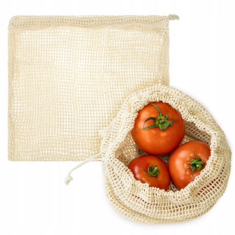 Baumwollnetzbeutel 15x18 cm Ecru