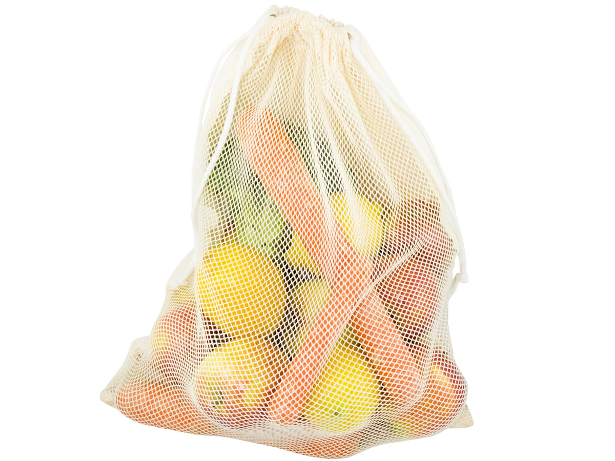 Baumwollbeutel mit Kordelzug 30 x 45 cm, Natur-Mix