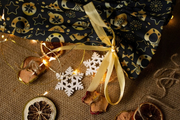 Polyesterbeutel 200x250mm Schwarz für Weihnachten