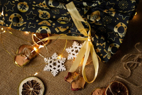 Polyesterbeutel 200x250mm Schwarz für Weihnachten