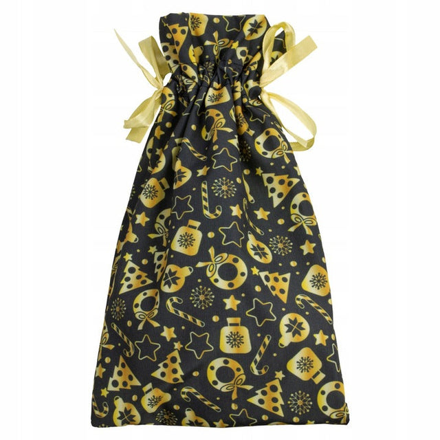 Polyesterbeutel 200x250mm Schwarz für Weihnachten