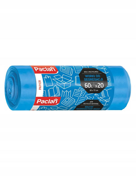 Starke Müllbeutel zur Papiertrennung, 60 l, Paclan, 20 Stück